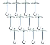 SHINEOFI 12pcs Ceiling Hanging Hooks Screw Heavy Duty Swag Toggle Hooks Carbon Steel Silver Decoration Excellent Texture for Home Ceiling Hanging