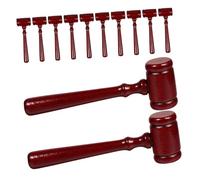 SHINEOFI 12pcs Delicate Wooden Judge Gavels for Lightweight Friendly Courtroom Props Versatile Role Play Accessories for Halloween School Plays Auctions Legal Events