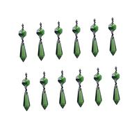 SHINEOFI 12pcs Green Crystal Pendant Beads Chain for Portable Door Window Decoration for Wedding Party Costume Decor Smooth Sparkling Ornaments Versatile Hanging Crystals