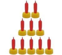 SHINEOFI 12pcs Lamb Feeding Nipples Milk Drink Teats for Small Animals Plastic Rubber Material Easy to Install Replacement for Nursing Bottles Suitable for Lambs Goats Sheep