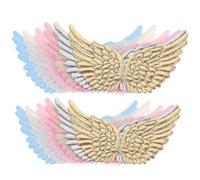 SHINEOFI 12Pcs Mini Angel Wings DIY Accessory for Crafts Decorative Glitter Wings for Christmas Tree Ornaments Backpack Clothing Repair and Home Decoration