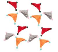SHINEOFI 12pcs Mini Knit Hats for Dolls and Small Pets Handmade Crochet Wool Beanie DIY Craft Accessories for Birthday Parties and Holiday Decorations Soft Material Versatile Use