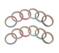 SHINEOFI 12pcs Parrot Chew Bagels Colorful Bird Cardboard Chewing Foraging Interactive Foot Training for Small Parrots like Conure and Cockatiel