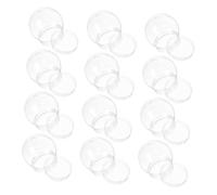 SHINEOFI 12pcs Plastic Fillable Snow Globe DIY Kit Screw Caps, Round Water Globes for Christmas Decorations and Winter Craft Projects