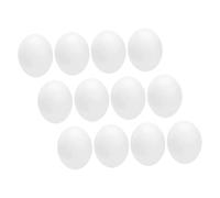 SHINEOFI 12pcs Realistic Fake Bird Eggs Artificial Parrot and Pigeon Simulation Plastic White Mini Eggs for Nest Box Training Hatching Photography Props Home Decor