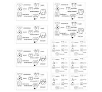 SHINEOFI 12pcs Removable PVC Clothing Label Stickers for Wardrobe and Drawer Organization - Self-Adhesive Dresser Sorting Decals for Clothes and Socks Storage in Bedroom