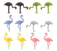 SHINEOFI 12pcs Silicone Flamingo Wine Glass Markers Set, Animal Drink Tags for Stemware, Bridal Shower and Bachelorette Party Favors, Reusable Tropical Wine Charms for Beach Events