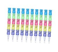 SHINEOFI 12pcs Stackable Cartoon Bear Shaped Pencils for Writing Pencils Cute School Supplies Party Favors Student Engagement Decorative Use