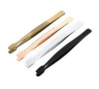 SHINEOFI 12pcs Stainless Steel Stamp Tweezer Static Stamp Clip Practical Cash Tweezer for Embossing and Use