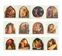 SHINEOFI 12pcs Wall Sticker Mouse Hole Wall Art Sticker 3D Chic Vivid Lovely Design PVC Easy to Apply Decor for Shop Windows