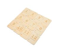 SHINEOFI 12pcs Wooden Infant Growth Cards Baby Monthly Milestone Signs Beech Wood Rounded Edges Photo Props for Newborn Photography and Baby Birthday Party