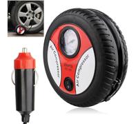 SHINEOFI 12V Portable Air Compressor Pump with 3 Air Nozzles, Visible Scale, Plastic and Metal Construction, for Car Tire Inflating