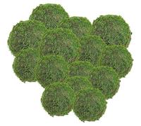 SHINEOFI 14pcs Faux Moss Ball Decor Set, 8cm and 6cm Handmade Decorative Moss Spheres for Vase Filling, Floral Arrangement, Garden and Party Home Accents