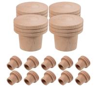 SHINEOFI 15 Pcs Moxa Stick Base Moxa Fire Extinguisher Wooden Fire Extinguishing Cap for Moxibustion, Easy to Use, for Wellness Cupping, People of Skill Levels