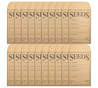 SHINEOFI 150pcs Kraft Material Seed Envelopes with Self-Adhesive Seal Resealable Small Storage Bags for Garden Flower Vegetable Plants Label Surface for Easy Sorting