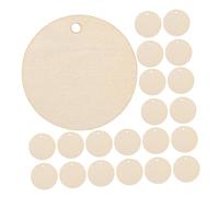 SHINEOFI 150pcs Round Wood for Crafts DIY Wooden Craft Circles DIY Wood Supplies Natural Discs Small Round Discs Tags for Art Circles Ornaments Beige