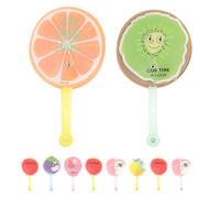 SHINEOFI 15pcs Foldable Plastic Cartoon Handy Fan round Shape Multi-functional Retro Circular Fan for Dancing and Performance Charming and Attractive Design