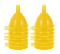 SHINEOFI 15pcs Plastic Laboratory Filling Funnels 60mm Diameter Yellow Filter Funnels for Scientific Experiments and Liquid Separation in Chemistry Labs
