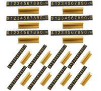 SHINEOFI 16 Sets Adjustable Gold Price Tag Cube Blocks for Jewelry Retail Counter Small Number Display Labels for Storefront Pricing and Shop Use