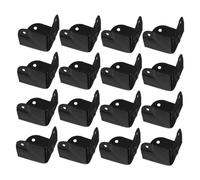 SHINEOFI 16pcs Black Metal Speaker Cabinet Corner Protectors Durable Triangle Ball Wrap Design Easy to Install Versatile for Flight Cases and Packaging Boxes Reliable Edge Guards for