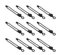 SHINEOFI 16pcs Black Silicone Cable Ties Reusable Wire Organizers 106mm Cord Straps for Data Cable Management and Electronic Cord Holder