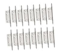 SHINEOFI 16pcs Cabinet Door Flush Hinges Foldable Metal Butt Hinges for Wardrobe Furniture Fit with Silent Smooth Operation and Load-Bearing Design