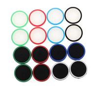 SHINEOFI 16pcs Dark Rocker Caps for Game Machine Silicone Material Compatible with Portable Console Controller Joystick Thumb Grip Caps