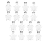 SHINEOFI 16pcs Holiday Party Supplies Wishing Bottle Plastic Candy Holder Xmas Biscuits Jars Festival Storage Container Candy Boxes Christmas Empty Bottle Decor Plastic Favor Jars Silver
