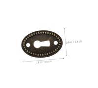 SHINEOFI 16pcs Vintage Style Oval Zinc Alloy Keyhole Cover Inserts for Cabinet Doors Drawer Dressers Decorative Replacement Plates with Fine Artisan Details Easy Installation Home Furniture