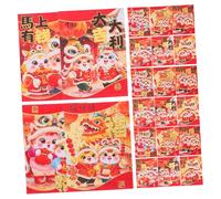 SHINEOFI 180pcs Chinese Red Envelopes Cartoon Horse Lucky Money Packets for Lunar Year Spring Festival Wedding Birthday with Creative Vibrant Design