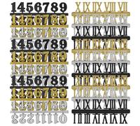 SHINEOFI 18pcs Clock Numerals Kit, DIY Digital Clock Numbers, Arabic & Roman Numerals for Home and Office Decor, Plastic, Multi-Colour