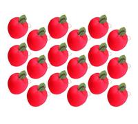 SHINEOFI 18pcs Red Flocking Artificial Fruit Hanging Decorations with Fresh-looking Never Die Features, Lovely Cartoon Style for Living Room and Car Holiday Decor