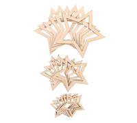 SHINEOFI 18pcs Star Shaped Wooden Dream Catcher Frames for DIY Macrame Craft Sustainable Natural Wood Hoops for Floral Wreaths Wall Hanging Decor Wedding Decorations