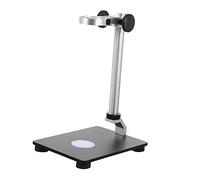 SHINEOFI 1pc Adjustable Microscope Lifting Bracket Holder with Light Source Heavy Duty Support Rack for Industrial Camera Precision Observation Compatible with Inner Diameter