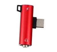 SHINEOFI 1Pc Type C to Earphone Adapter Elbow Design No Noise Charging Listening Simultaneously Compatible with Type C Devices Like Pro