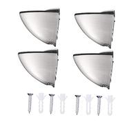 SHINEOFI 1set Adjustable Stainless Steel Shelf Supports Locking Clips with Screws for Easy Installation for Home Bathroom Bedroom and Restaurant Decor 4pcs