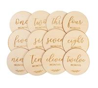 SHINEOFI 1Set Creative Monthly Cards Growth Photo Props for Newborn Photography Durable and Cute Month Markers for Birth and Charts