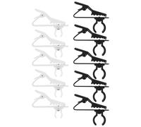 SHINEOFI 1set Lavalier Microphone Clips with Secure Grip Mic Mounts for Recording Streaming Public Speaking Compatible with Various Lavalier Mics