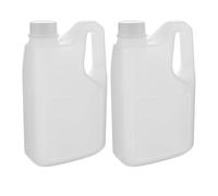 SHINEOFI 2 Pack 2L Juice Jugs with Handle, Plastic Beverage Storage Bottles for Fridge, Leak-proof Lidded Smoothie Container for Milk Syrup Honey, 2000ml Robust Decanter, White