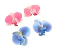 SHINEOFI 2 Pairs Orchid Flower Shoe Clips for Sandal Straps and Flip-flops, Plastic Material with Easy Clip and Secure Attachment, Elegant Vivid Realistic Design for Beach Holidays