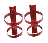 SHINEOFI 2 pcs Fire Extinguisher Rack Heavy Duty Iron Hanger Bracket for Wall Mounting Easy Installation Safe and Practical Design for Home Office Garage and Car Use