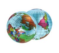 SHINEOFI 2 Pcs Inflatable Globe Beach Balls Educational Geography for Lightweight and Portable World Map Balls for Learning and Play