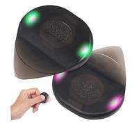 SHINEOFI 2 Pcs Led Lighted Guitar Picks 4x3.5cm Pc Plastic Triangle Plectrums for Acoustic and Electric Guitars Green and Pink for Music Performance