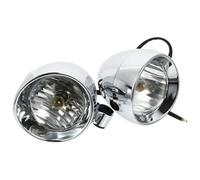 SHINEOFI 2 Pcs Motorbike Spot Lights Auxiliary Lamp Strong Thermal Conductivity and Low Power Consumption, Silver Plastic Motorcycle Headlamp Fog Light for Cruiser Riding