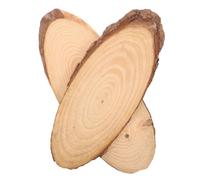 SHINEOFI 2 Pcs Oval Wood Stepping Stones for Garden Pathway Natural Textured Outdoor Landscape Blocks Non-Slip Paving Stones for Lawn Patio Walkways Easy Installation