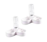 SHINEOFI 2 Pcs Pet Double Feeder Automatic Water Dispenser for Cats and Dogs Capacity Anti-dust Drinking Bowl with Solid Bite-resistant Material Easy to Clean Home Dog Bowl