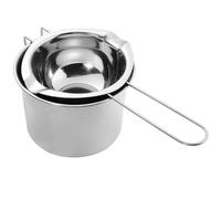 SHINEOFI 2 Pcs Stainless Steel Chocolate Melting Pot 400Ml + 14Cm Thickened Boiler Wax and Butter Melting Pan for Kitchen Cooking and Candle Making