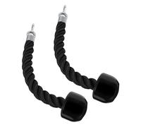 SHINEOFI 2 Pcs Tricep Attachment Single Grip Rope for Bodybuilding Exercise with Secure Grip, Compatible with Universal Gym System, Tpr and Nylon Material for Pulley System and Ab Machine