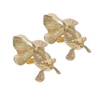 SHINEOFI 2 Pcs Vintage Brass Goldfish Cabinet Handles Solid Brass Drawer Pulls with Durable Scratch Resistant Finish Easy Installation Unique Whimsical Design for Cupboards and Wardrobes