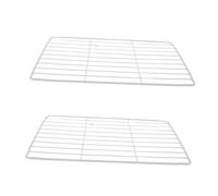 SHINEOFI 2 Pcs White Metal Wire Freezer Shelves Replacement Organizer Rack for Fridge and Refrigerator Iron Construction with Airflow Design for Space-saving Storage and Easy Setup